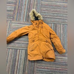 Dakine Brentwood Orange Parka with Faux Fur Hood